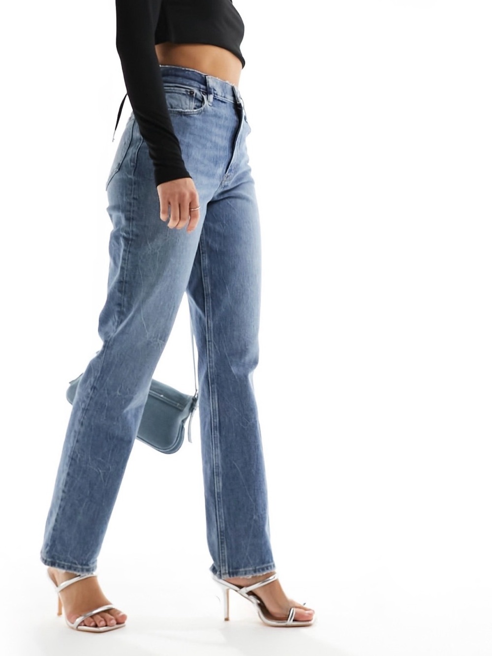 ABERCROMBIE & FITCH Curve Love 90’s Straight Ultra High Rise Jeans Denim Size 25